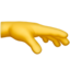 palm down hand on Apple