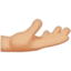 palm up hand: medium-light skin tone on Apple
