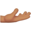 palm up hand: medium skin tone on Apple