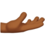 palm up hand: medium-dark skin tone on Apple