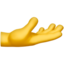 palm up hand on Apple
