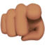 index pointing at the viewer: medium skin tone on Apple
