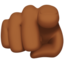 index pointing at the viewer: medium-dark skin tone on Apple