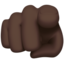 index pointing at the viewer: dark skin tone on Apple