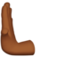 leftwards pushing hand: medium-dark skin tone on Apple