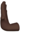 leftwards pushing hand: dark skin tone on Apple