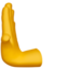 leftwards pushing hand on Apple