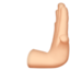 rightwards pushing hand: light skin tone on Apple