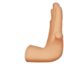 rightwards pushing hand: medium-light skin tone on Apple
