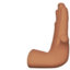 rightwards pushing hand: medium skin tone on Apple