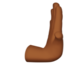 rightwards pushing hand: medium-dark skin tone on Apple