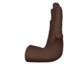 rightwards pushing hand: dark skin tone on Apple