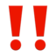 double exclamation mark on Apple