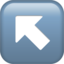up-left arrow on Apple