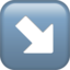 down-right arrow on Apple