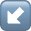 down-left arrow on Apple