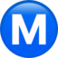 circled M on Apple