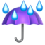 umbrella with rain drops on Apple