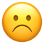 frowning face on Apple