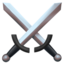 crossed swords on Apple