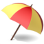 umbrella on ground on Apple