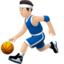 man bouncing ball: light skin tone on Apple