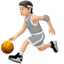 person bouncing ball: light skin tone on Apple