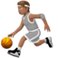 person bouncing ball: medium skin tone on Apple