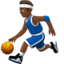 man bouncing ball: medium-dark skin tone on Apple