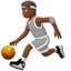 person bouncing ball: medium-dark skin tone on Apple