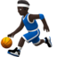 man bouncing ball: dark skin tone on Apple