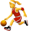 woman bouncing ball on Apple