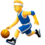 man bouncing ball on Apple