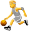 person bouncing ball on Apple