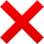 cross mark on Apple