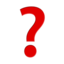 red question mark on Apple