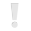 white exclamation mark on Apple
