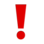red exclamation mark on Apple