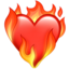 heart on fire on Apple