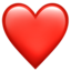 red heart on Apple