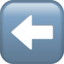 left arrow on Apple