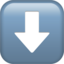 down arrow on Apple
