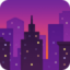 cityscape at dusk on Facebook
