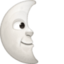 last quarter moon face on Facebook