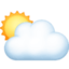 sun behind large cloud on Facebook