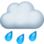 cloud with rain on Facebook