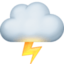 cloud with lightning on Facebook