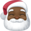 Santa Claus: dark skin tone on Facebook