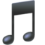 musical note on Facebook