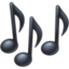 musical notes on Facebook